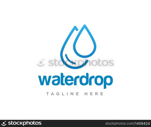 Water Drop Logo Design Vector Template