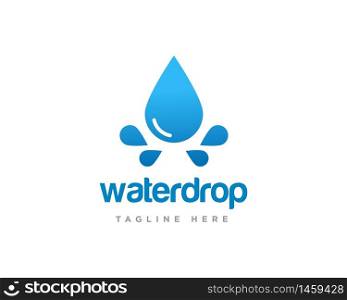 Water Drop Logo Design Vector Template