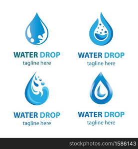 Water drop logo images illustration design