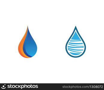 Water drop logo template vector icon illustration design