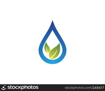 Water drop logo template vector icon illustration design