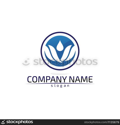 water drop Logo Template vector illustration design