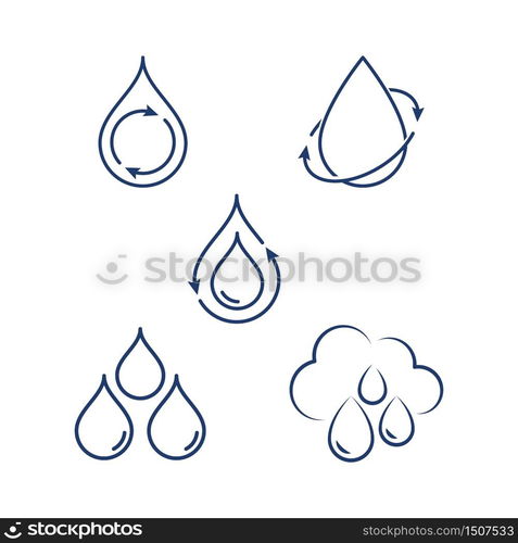 Water drop Logo Template vector illustration design