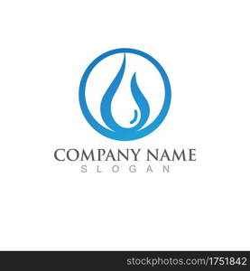 Water drop Logo Template vector illustration design