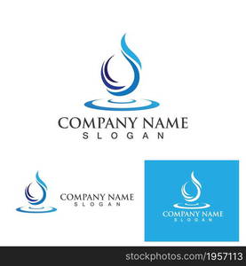 Water drop Logo Template vector illustration design