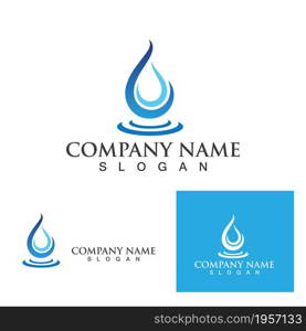 Water drop Logo Template vector illustration design