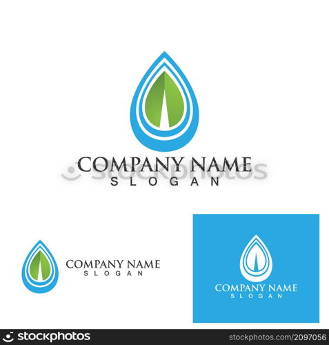 Water drop Logo Template vector illustration design