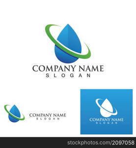 Water drop Logo Template vector illustration design