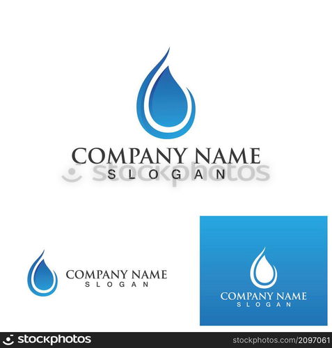 Water drop Logo Template vector illustration design