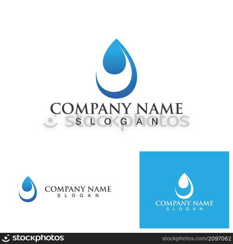 Water drop Logo Template vector illustration design