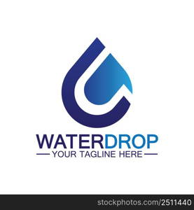 Water drop Logo Template vector illustration design