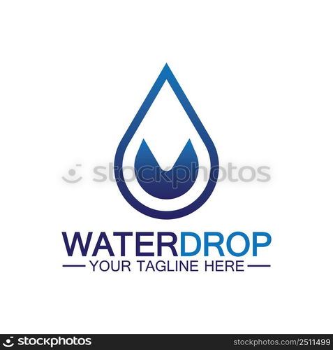 Water drop Logo Template vector illustration design