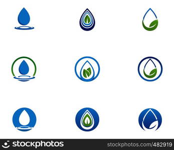 Water drop Logo Template vector illustration design