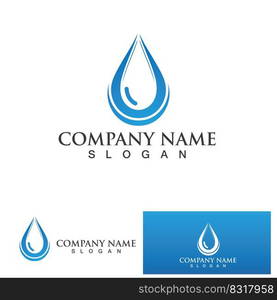 Water drop Logo Template vector illustration design