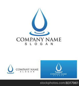 Water drop Logo Template vector illustration design