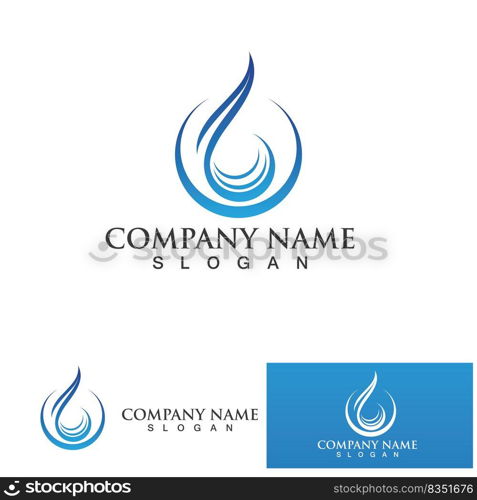 Water drop Logo Template vector illustration design