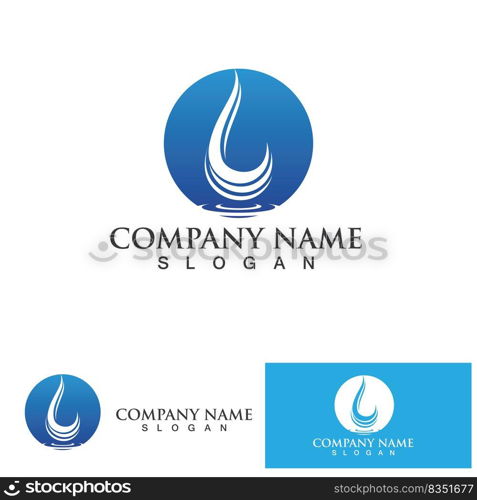 Water drop Logo Template vector illustration design