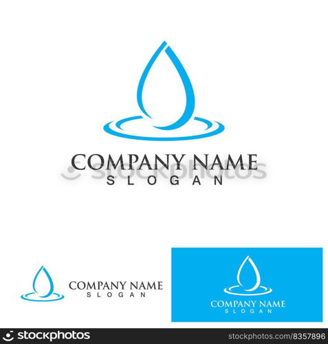 Water drop Logo Template vector illustration design