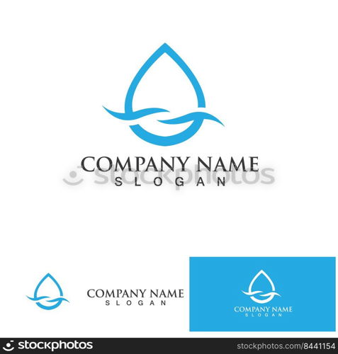 Water drop Logo Template vector illustration design