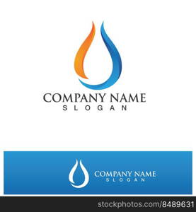 Water drop Logo Template vector illustration design