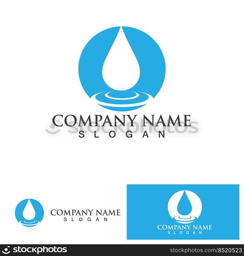 Water drop Logo Template vector illustration design