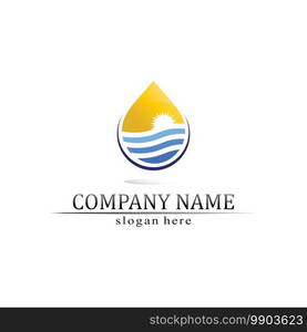 Water drop Logo Template vector illustration design