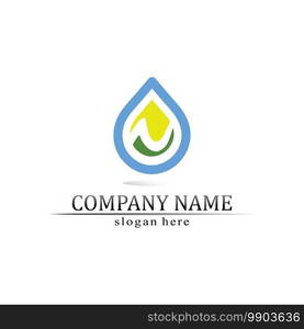 Water drop Logo Template vector illustration design