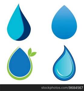 Water drop logo vector illustration template design