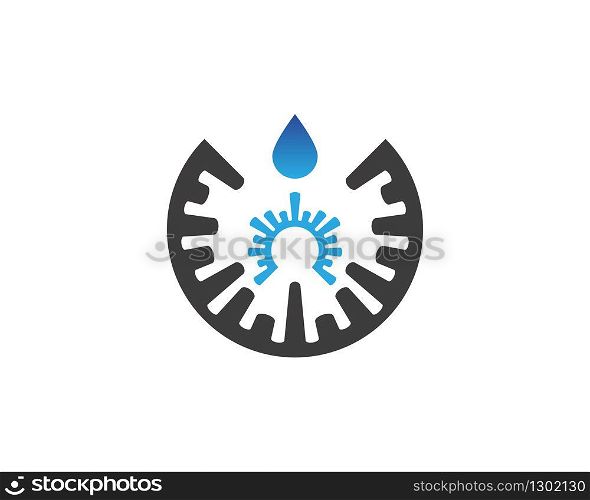 Water drop logo vector template