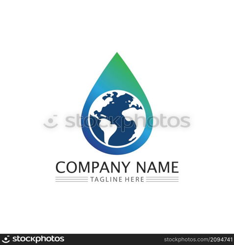 Water drop Logo wave Template vector illustration design business logo