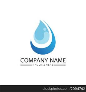 Water drop Logo wave Template vector illustration design business logo