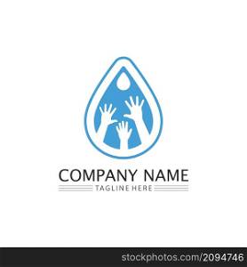 Water drop Logo wave Template vector illustration design business logo