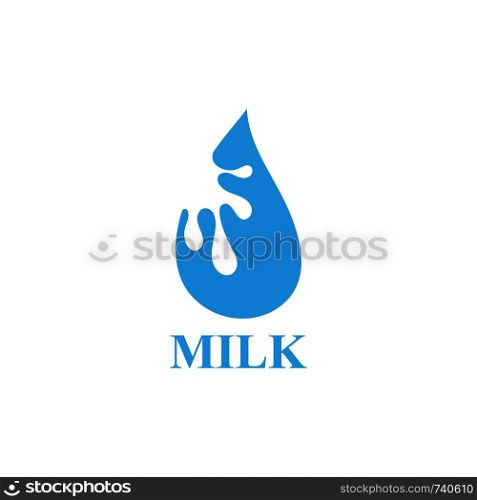 Water drop milk Logo Template vector illustration design