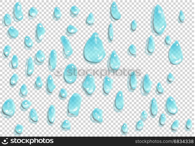 water drop on transparent background. 10 EPS