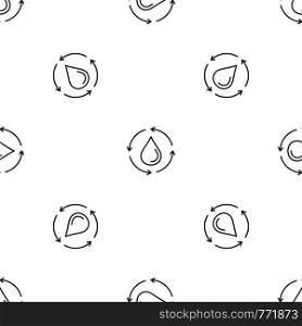 Water drop recycling pattern seamless vector repeat geometric for any web design. Water drop recycling pattern seamless vector