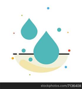 Water, Drop, Spring Abstract Flat Color Icon Template