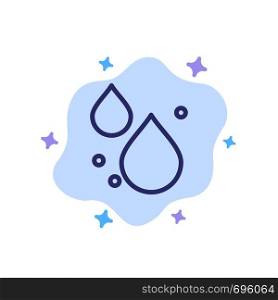 Water, Drop, Spring Blue Icon on Abstract Cloud Background