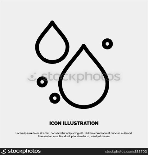 Water, Drop, Spring Line Icon Vector