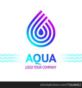 Water drop symbol, logo template icon for your design, vector illustration. Water drop symbol, logo template icon for your design