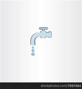 water drop tap vector icon emblem