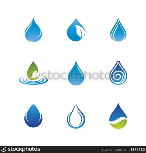 Water drop vector icon illustration