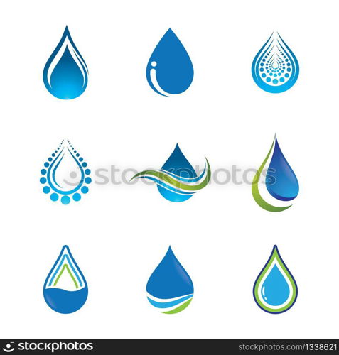 Water drop vector icon illustration