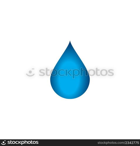 Water drop vector illustration. Isolated on white.