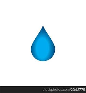 Water drop vector illustration. Isolated on white.