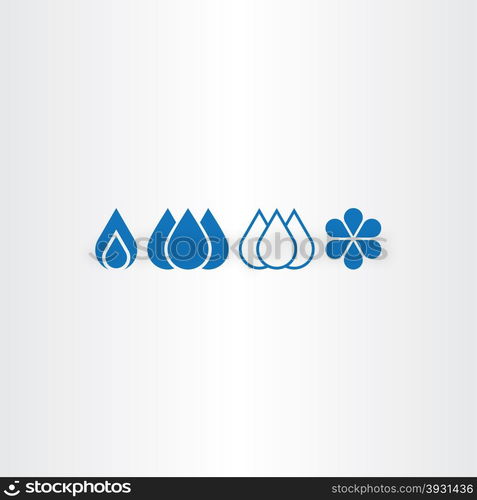 water drop vector set icons design