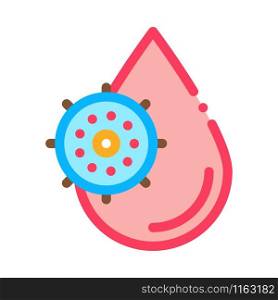 Water Drop Virus Icon Vector. Outline Water Drop Virus Sign. Isolated Contour Symbol Illustration. Water Drop Virus Icon Vector Outline Illustration