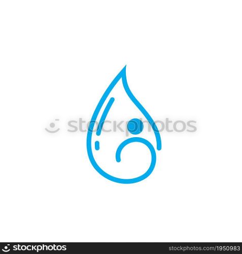 water drop with people icon vector illustration concept design template