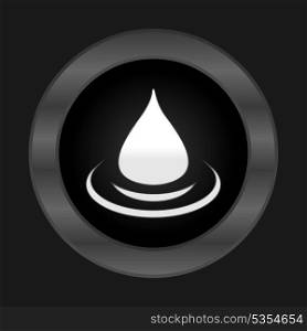 Water drop5. White drop of water on a black background. A vector illustration