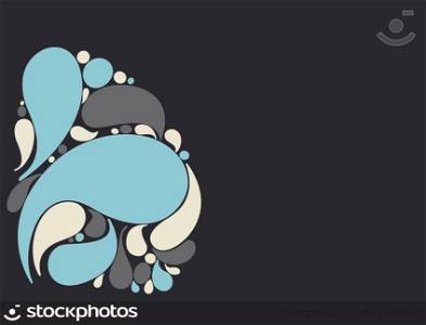 Water droplets pattern background in soft grey, green and deep grey