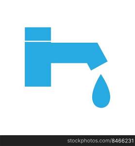 water drops from faucet icon illustration design